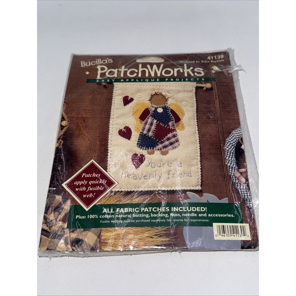 Bucilla PatchWorks You're A Heavenly Friend Angel Felt Applique Kit 41139 New‎